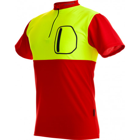 TEE SHIRT ZIP MANCHES COURTES