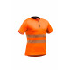 TEE SHIRT ZIP MANCHES COURTES TENCEL POLY