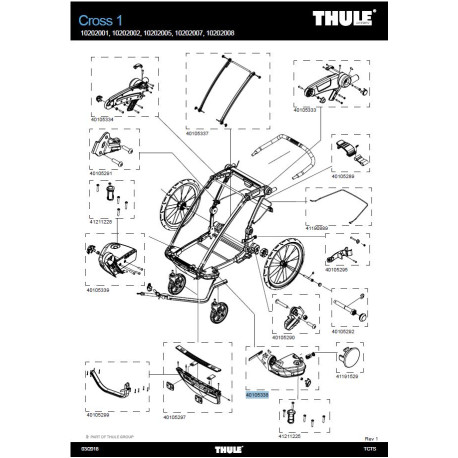 BLOC GAUCHE FIXATION TIMON CROSS LITE CAB SPORT