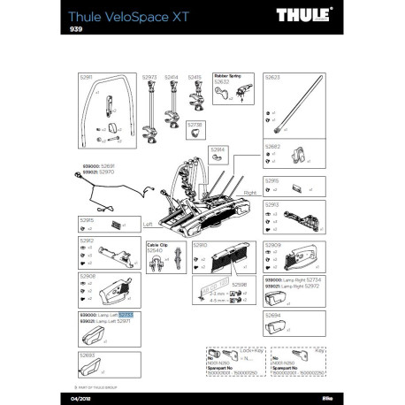 FEU COMPLET GAUCHE VELOSPACE XT