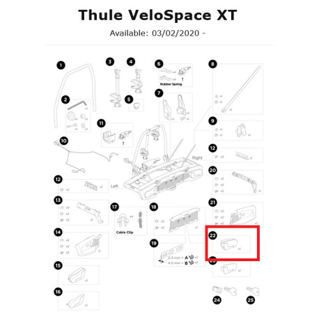 FEU COMPLET DROIT VELOSPACE XT