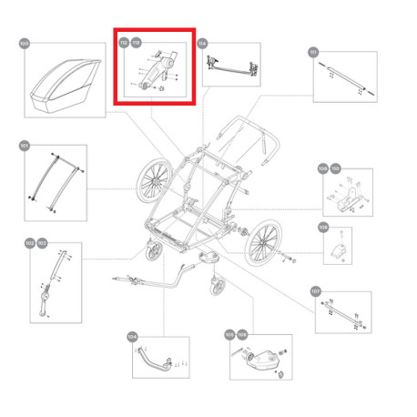 LIAISON PLASTIQUE BRAS SUP ET VERTICAL COTE GAUCHE LITE