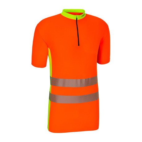 TEE SHIRT ZIP MANCHES COURTES