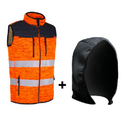 PROTOS GILET SANS MANCHE TEDDY ENFANT AVEC CAPUCHE