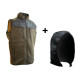PROTOS GILET SANS MANCHE TEDDY HOMME AVEC CAPUCHE