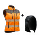 PROTOS GILET SANS MANCHE TEDDY FEMME AVEC CAPUCHE