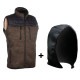 PROTOS GILET SANS MANCHE TEDDY ENFANT AVEC CAPUCHE