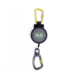 Heavy Duty Retractable Lanyard, Double Carabiner