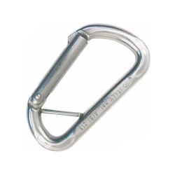 MOUSQUETON INOX DOIGT DROIT AVEC CROSS BAR FIL DE 8mm