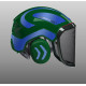 Casque intÃ©gral forest visiÃ¨re f39
